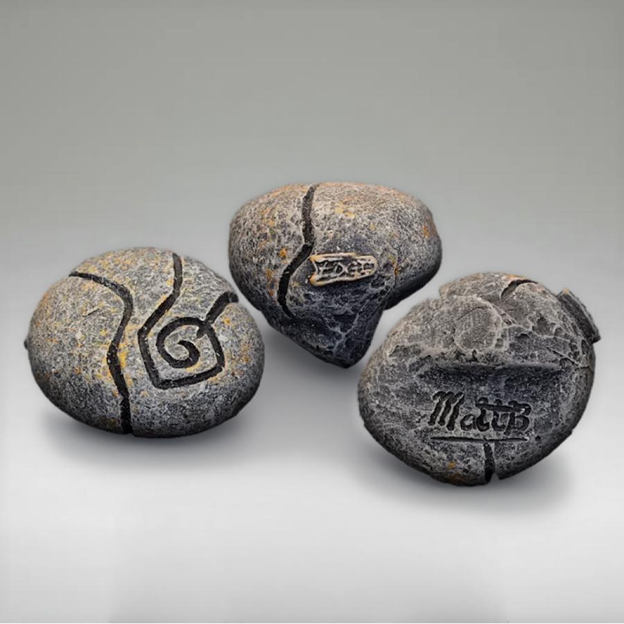 Otter Sculpture With Pebbles